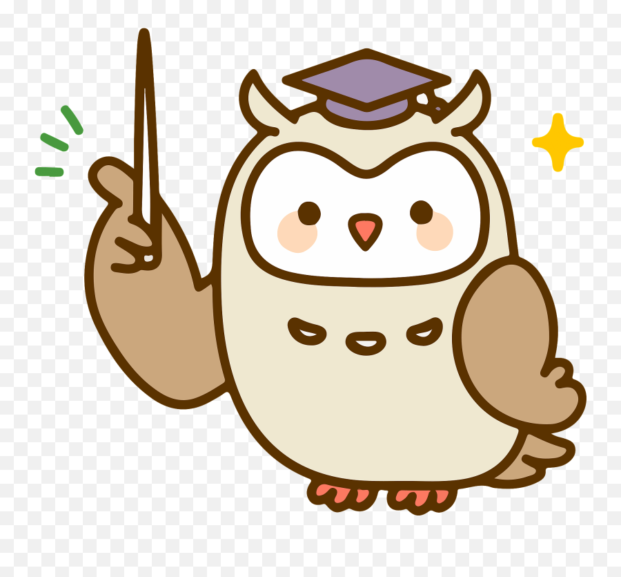 Owl Teacher Clipart Free Download Transparent Png Creazilla - Owl Teacher Cartoon Png Emoji,Teacher Png