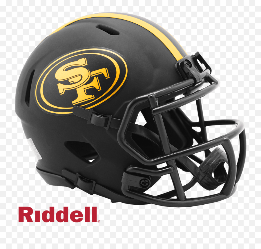 San Francisco 49ers - Eclipse Alternate Speed Riddell Mini Helmet 49ers Emoji,S F 49ers Logo