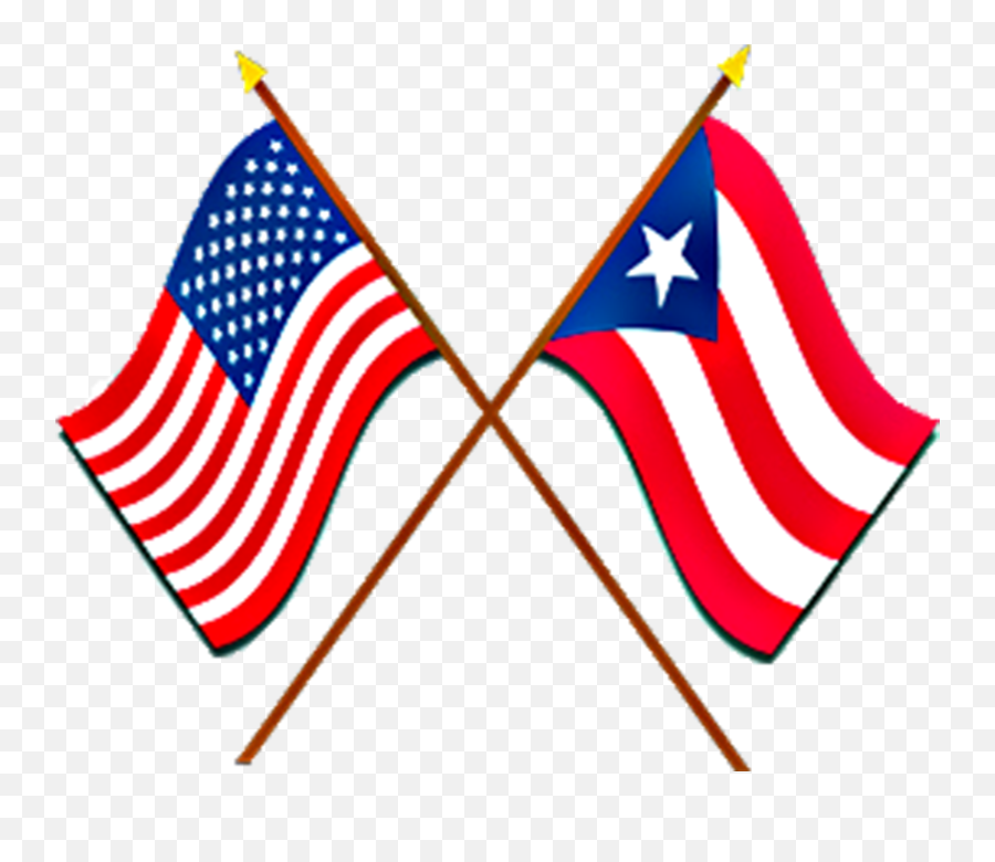 Usa Puerto Rico Flag Transparent Png - Puerto Rico And United States Flag Emoji,Puerto Rican Flag Png