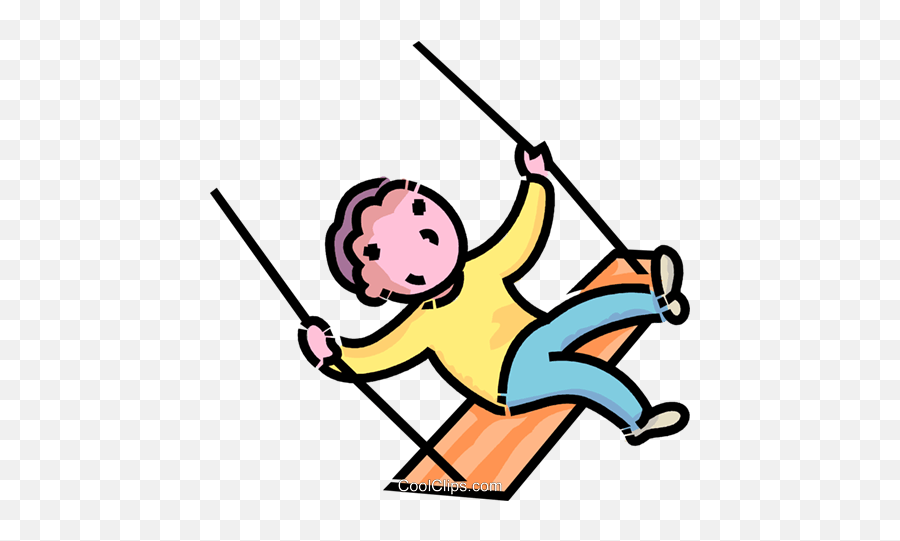 Download Boy On A Swing Royalty Free Vector Clip Art - Menino No Balanço Png Emoji,Royalty Free Clipart