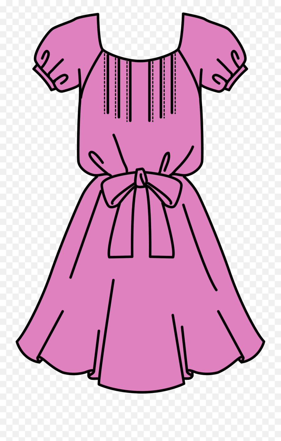 Pink Dress Clipart - Dress Clipart Emoji,Dress Clipart