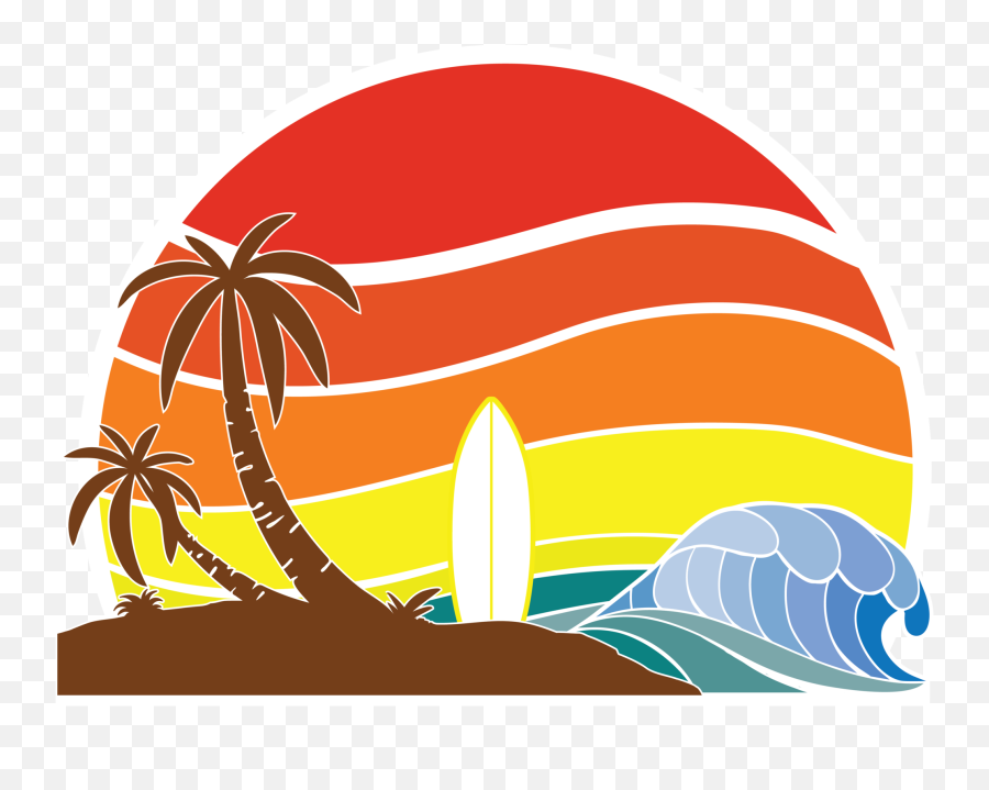 Island Sunset - Island Sunset Clipart Emoji,Sunset Clipart