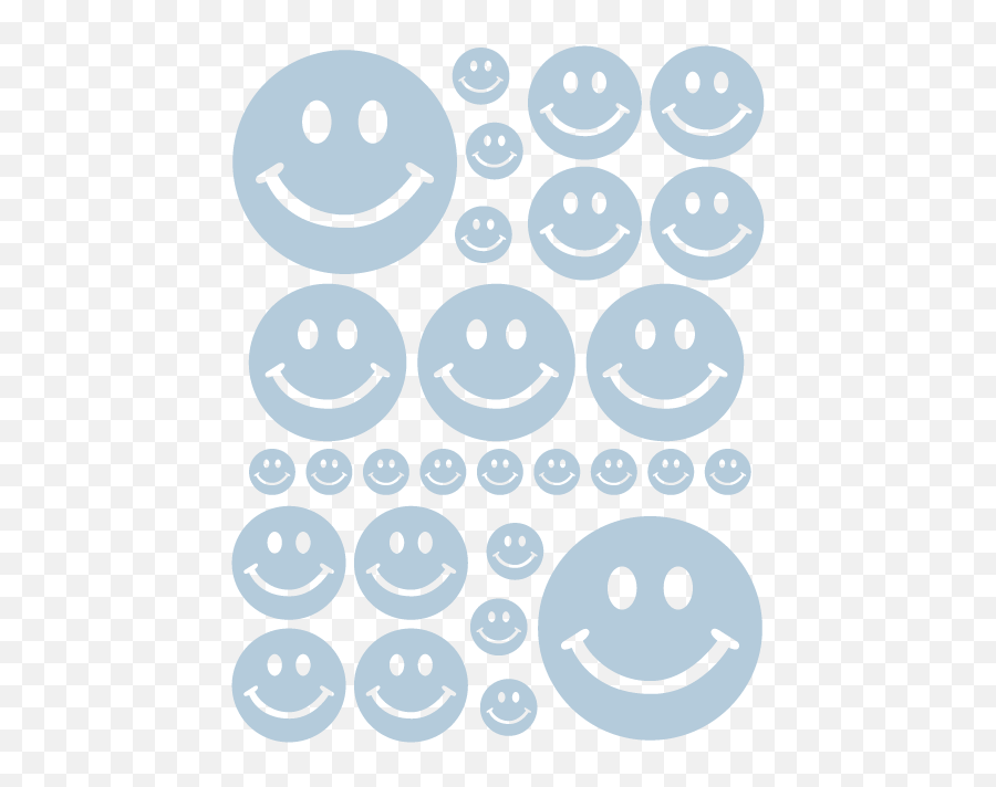 Smiley Face Wall Decals In Powder Blue Face Wall Decal Emoji,Smily Face Png