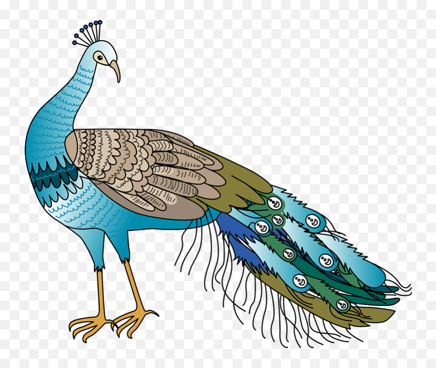 Peacock Clipart - Indian Peafowl Emoji,Peacock Clipart