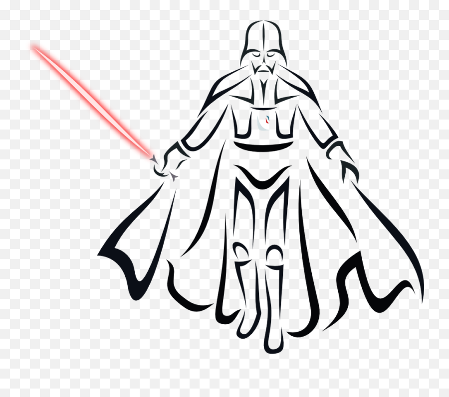 Darth Vader Clipart Hand - Dibujo Darth Vader Blanco Y Negro Emoji,Darth Vader Clipart