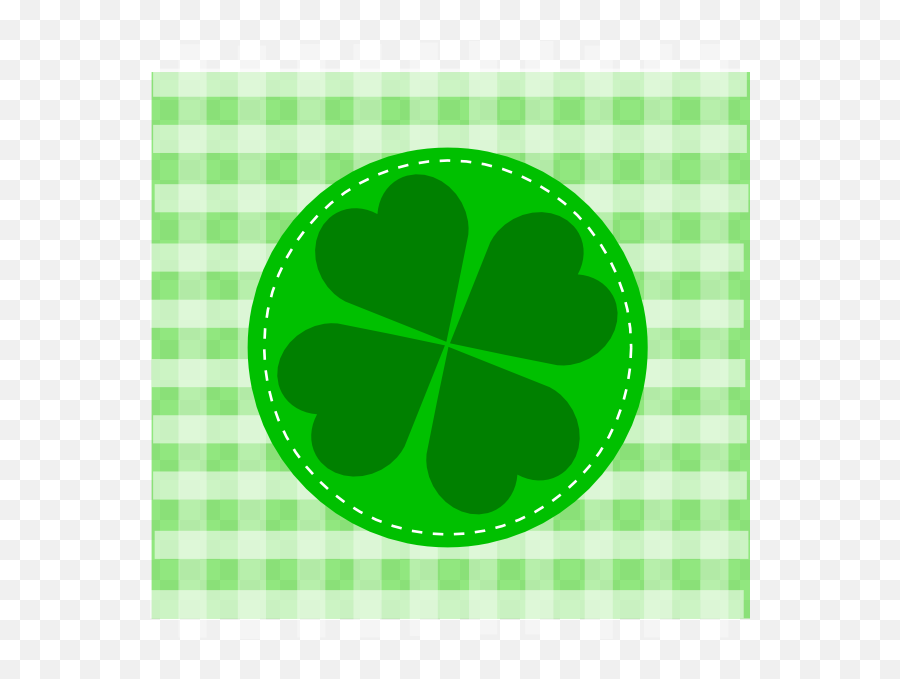 Four Leaf Clover Shamrock Gingham Clipart Clip Art - Tartan Emoji,Four Leaf Clover Clipart