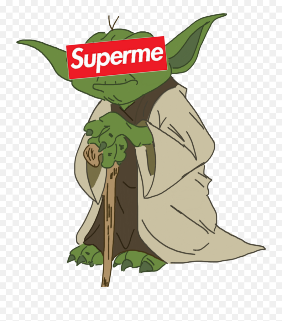Yoda Supreme Stickers - Transparent Background Memes Png Goede Stickers Whatsapp Memes Emoji,Memes Png