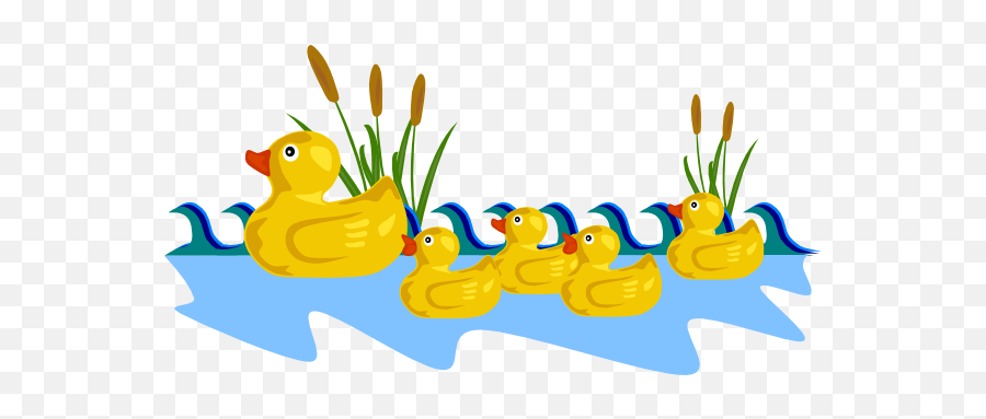 Left Ducks - Duck Family Clipart Png Emoji,Ducks Clipart