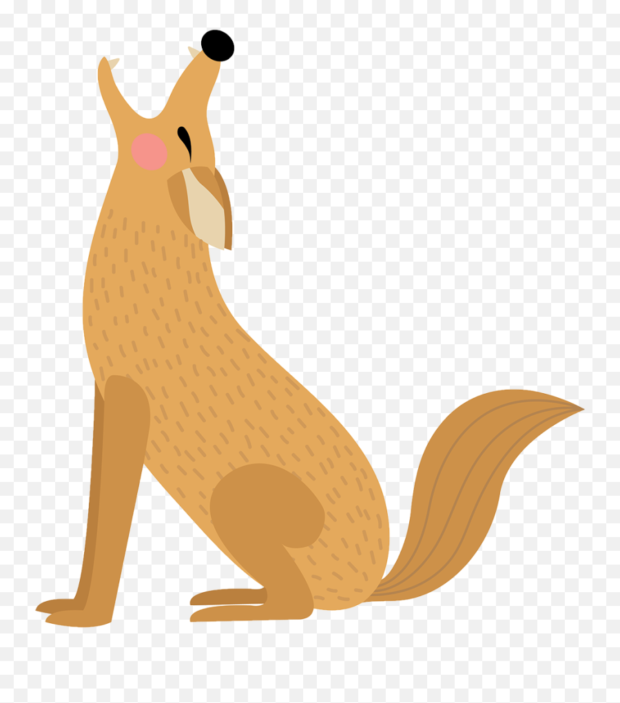 Coyote Clipart - Full Size Clipart 2659799 Pinclipart Cute Coyote Clipart Emoji,Coyote Clipart