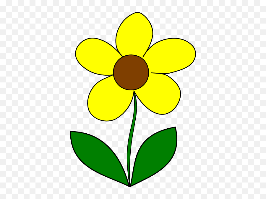 Yellow Flower Clip Art At Vector Clip - Yellow Flower Clipart Emoji,Yellow Clipart