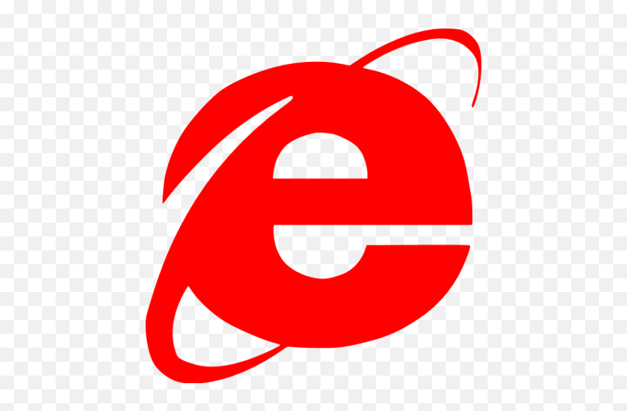 Red Internet Explorer Icon - Internet Explorer Icon Emoji,Internet Logo