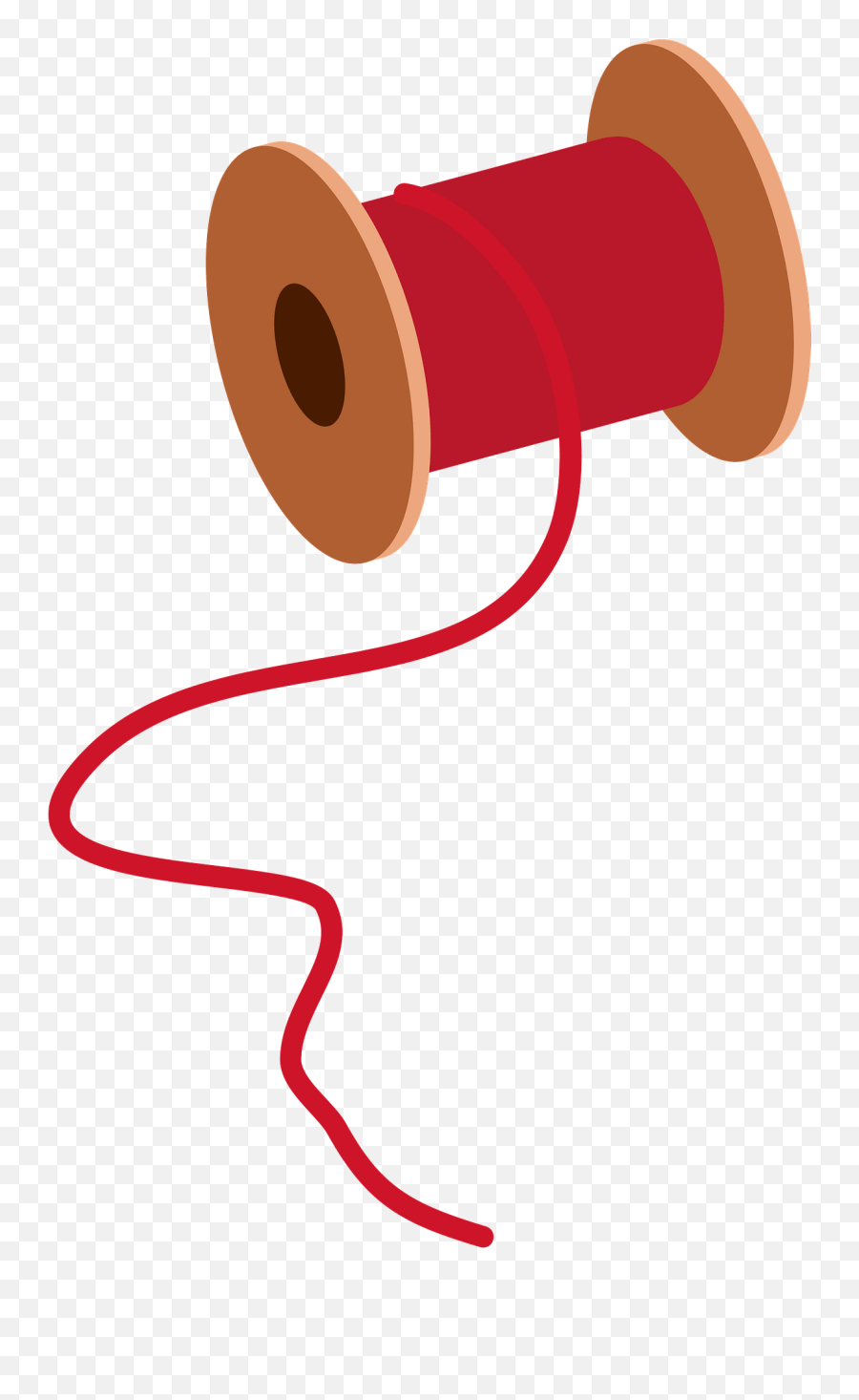 Spool Clipart - Red Spool Thread Transparent Emoji,Spool Of Thread Clipart
