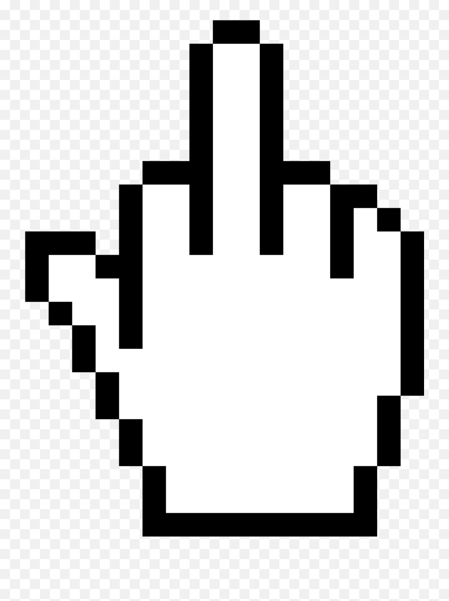 Amusing Middle Finger Clip Art Medium Size - Gta V Cursor Middle Finger Pixel Emoji,V Clipart