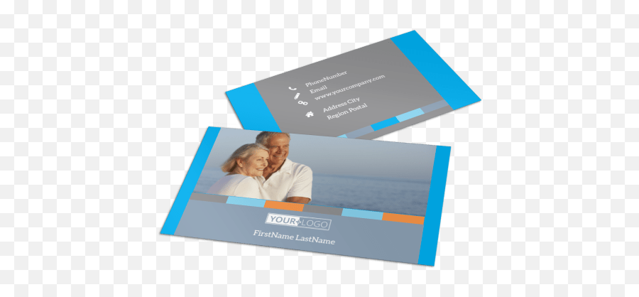 Life Insurance Business Card Template - Insurance Visiting Card Design Emoji,Business Card Logo