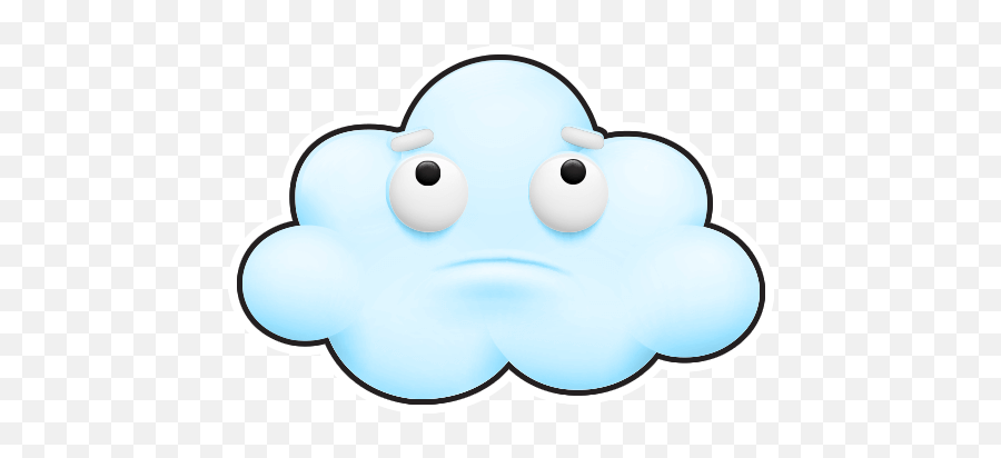 Cloud Emoji By Marcossoft - Sticker Maker For Whatsapp,Cloud Emoji Transparent