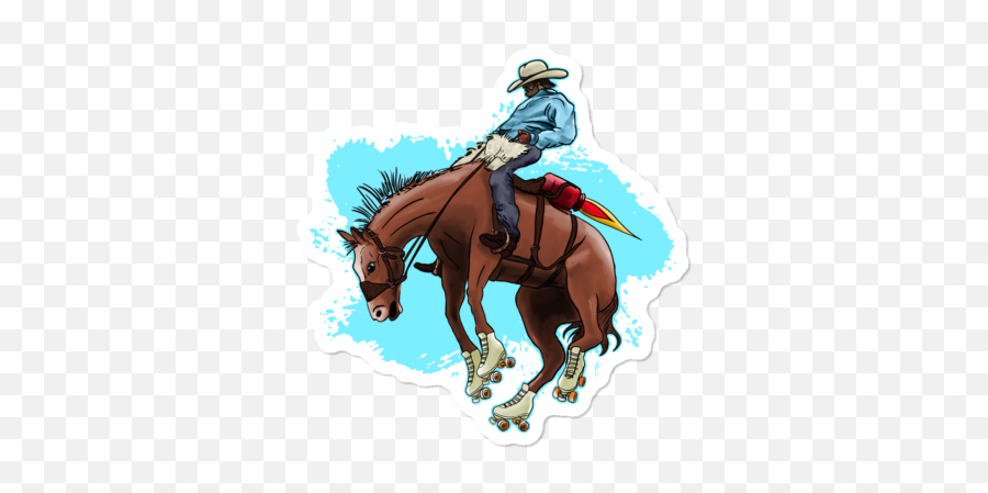 New Cowboy Stickers Design By Humans Emoji,Bull Riding Clipart