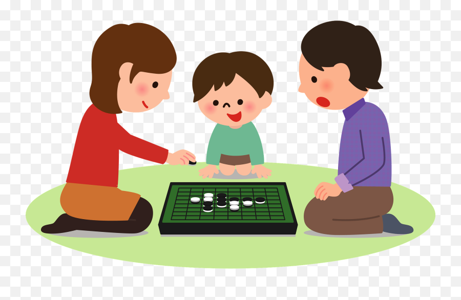 Family Playing Reversi Game Clipart Emoji,Game Clipart