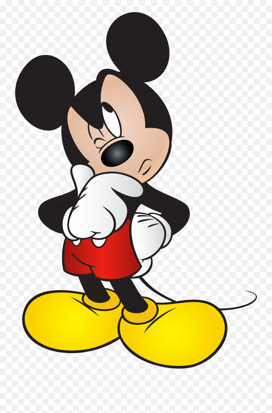 Transparent Mickey Mouse Png Download - Transparent Background Mickey Mouse Thinking Emoji,Mickey Png