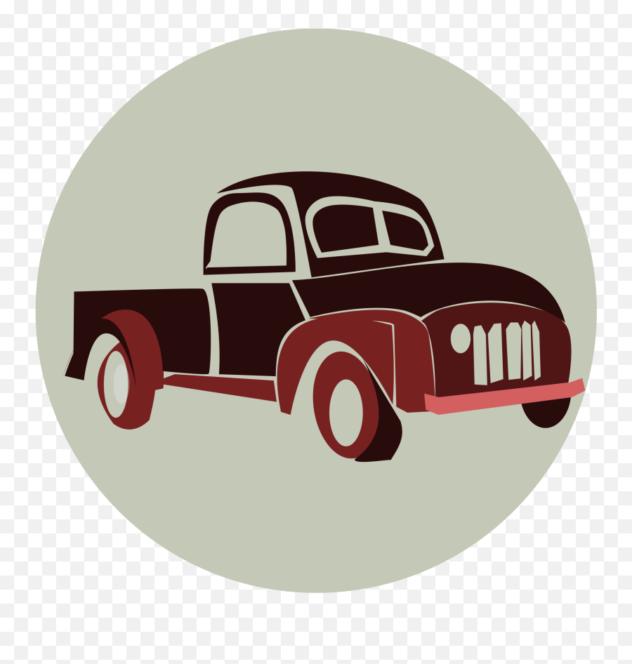 Pickup Truck Car Clip Art - Vintage Retro Png Download Clip Art Emoji,Pickup Truck Clipart