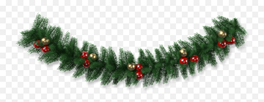 Download Green Christmas Pine Branch Decoration Vector - Png Christmas Pine Branch Png Emoji,Christmas Decorations Png