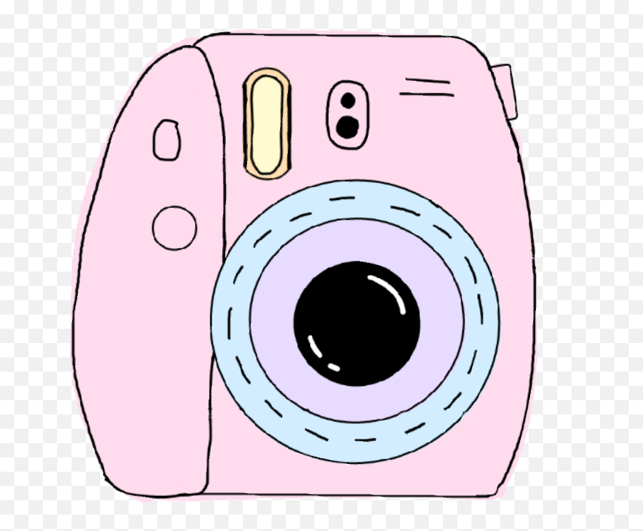 Instax Pink Camera Photography Tumblrarts Peace - Transparent Background Polaroid Camera Clipart Emoji,Camera Clipart Black And White