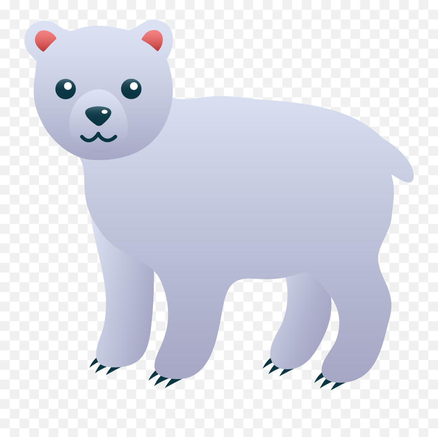 Cute Clipart Polar Bear Picture 858942 Cute Clipart Polar Bear - Cute Cartoon Polar Bears With Transparent Background Emoji,Polar Bear Clipart