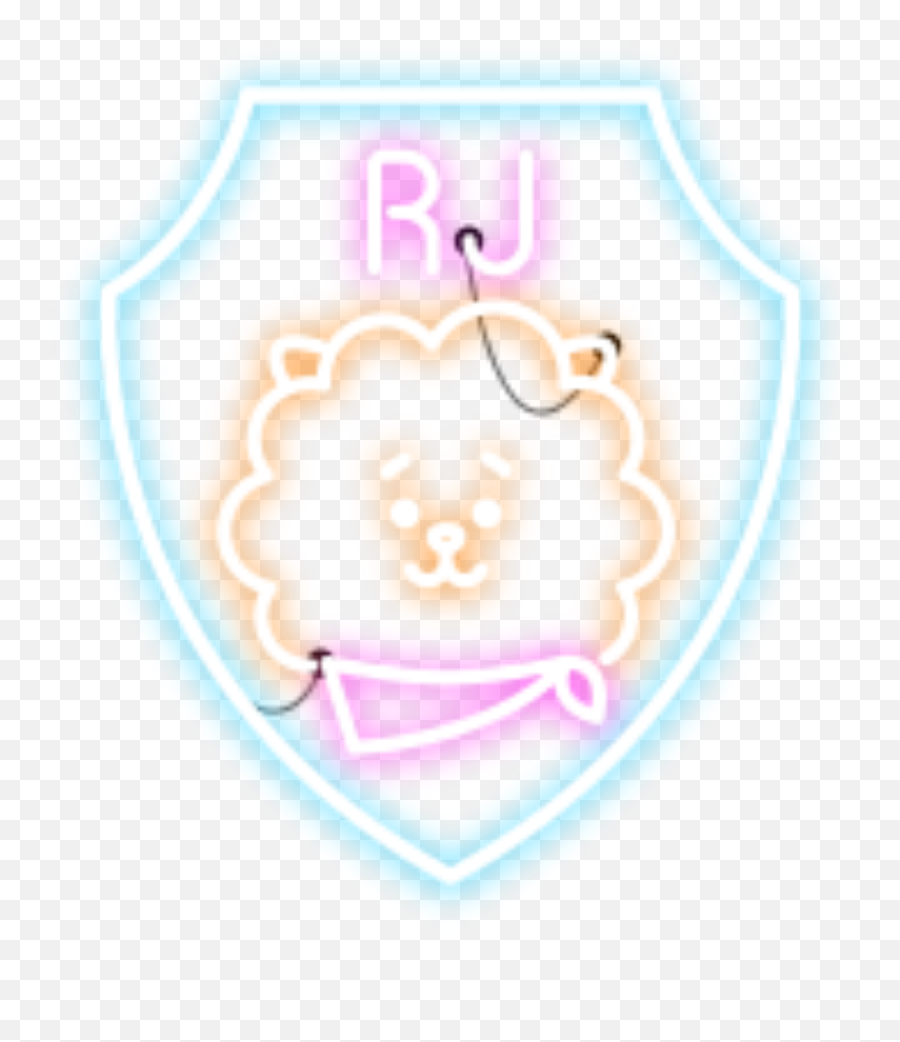 Rj Bt21 Jin Neon Logo Kpop Sticker - Language Emoji,Neon Logo