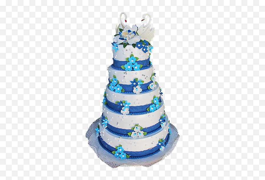 Blue Wedding Cake Transparent Png Png - Wedding Cakes Colorful Png Emoji,Cake Transparent