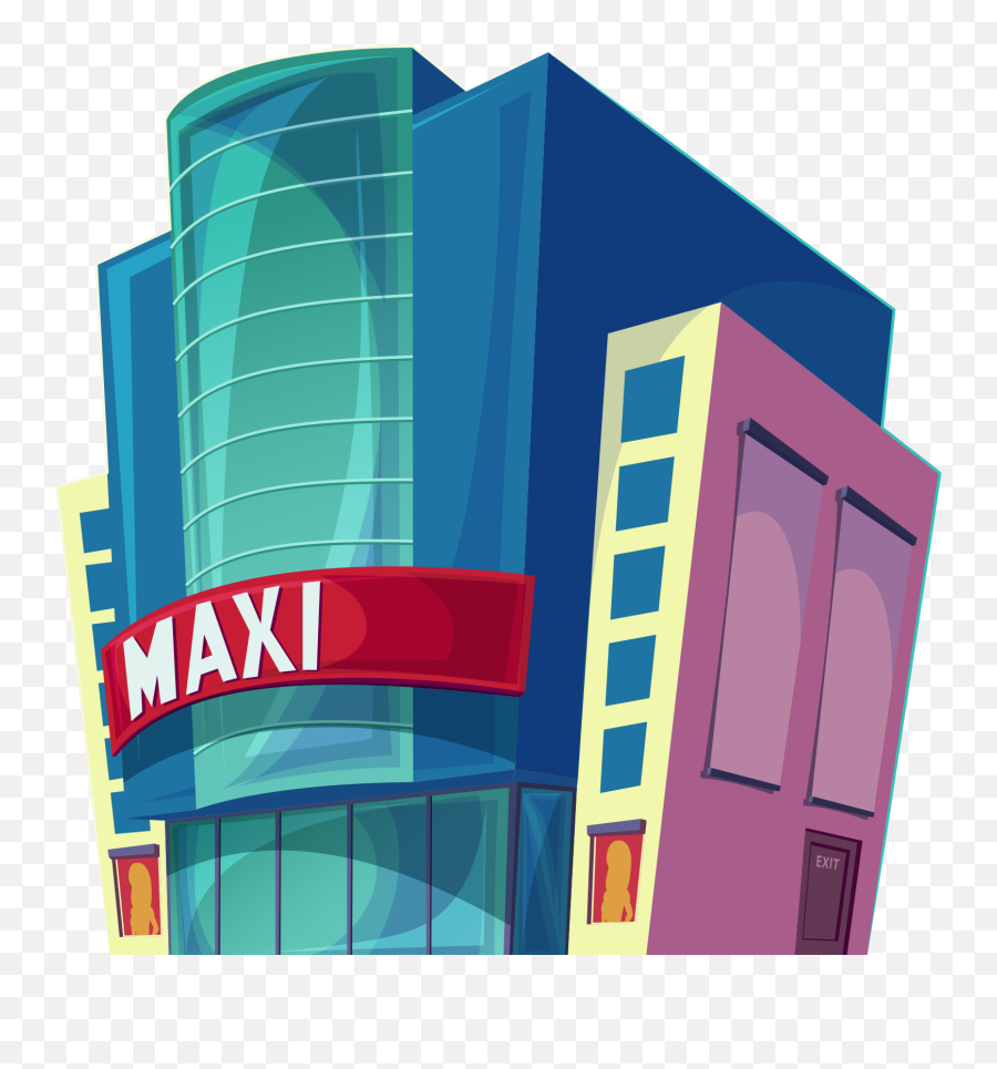 Cinema Building Image Png Free Download - Cinema Building Png Emoji,Building Clipart