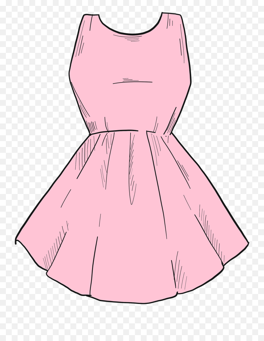 Pink Dress Clipart - Pink Dress Clipart Png Emoji,Dress Clipart
