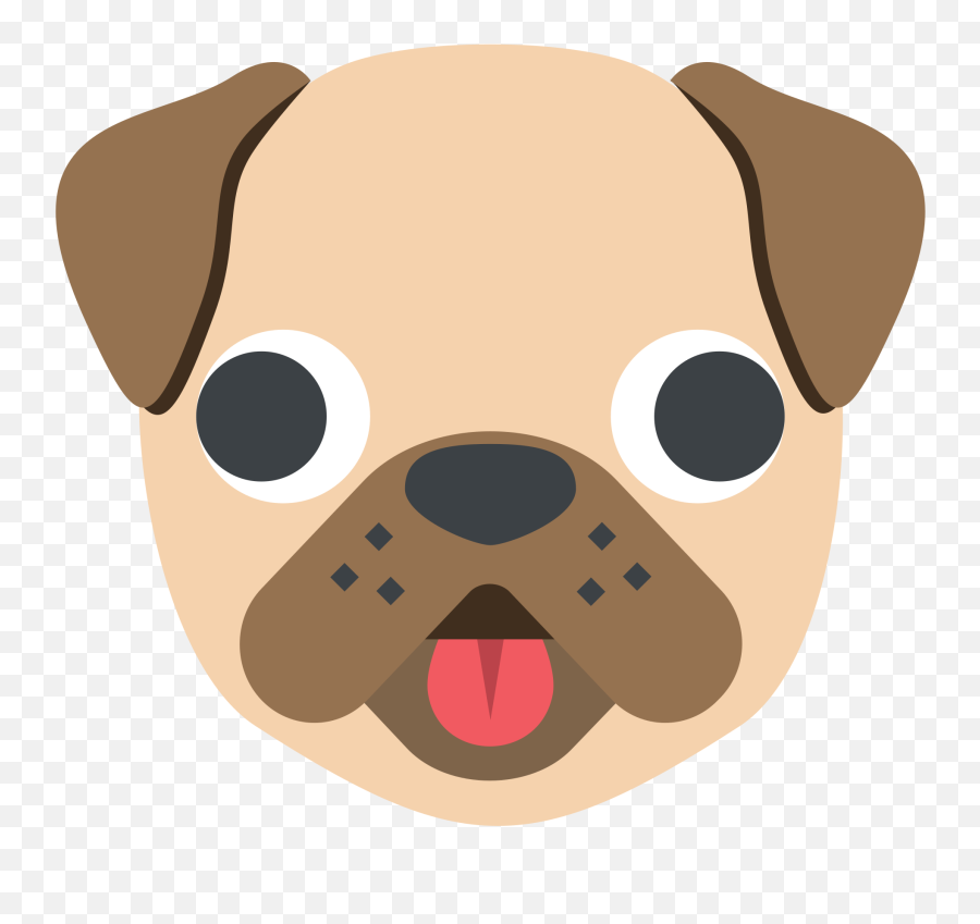 Dog Face Drawing Png - Novocomtop Pug Face Clipart Emoji,Dog Clipart Silhouette