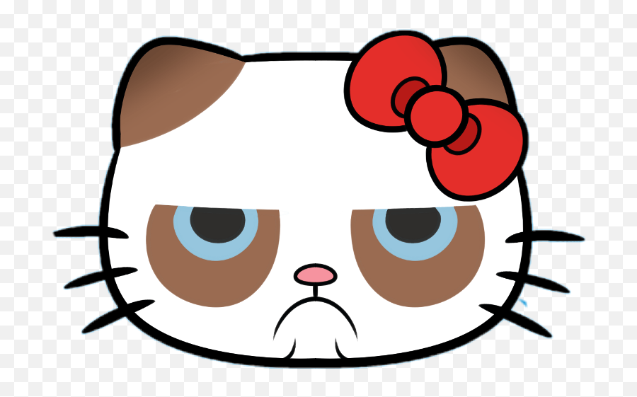 Hello Kitty For Coloring Clipart - Full Size Clipart Emoji,Grumpy Cat Clipart
