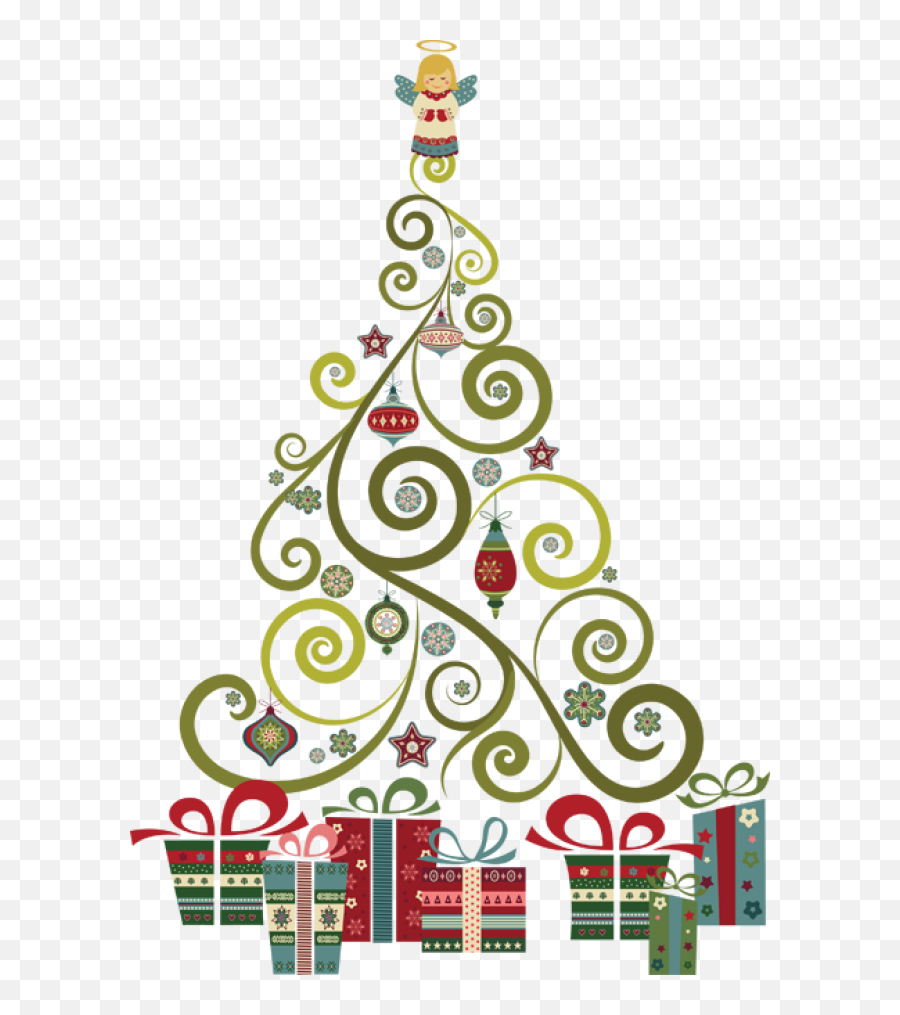Elegant Christmas Tree Svg Royalty Free - Transparent Background Christmas Tree Clipart Emoji,Christmas Clipart