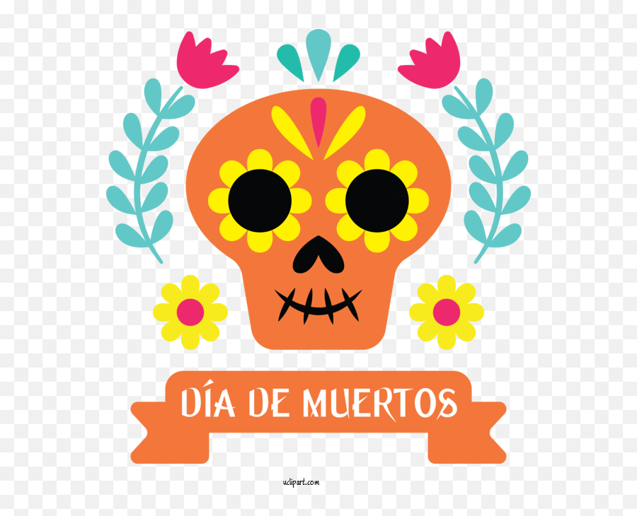 Day Of The Dead Clipart Holidays Clip Art - Dot Emoji,Cartoon Logo
