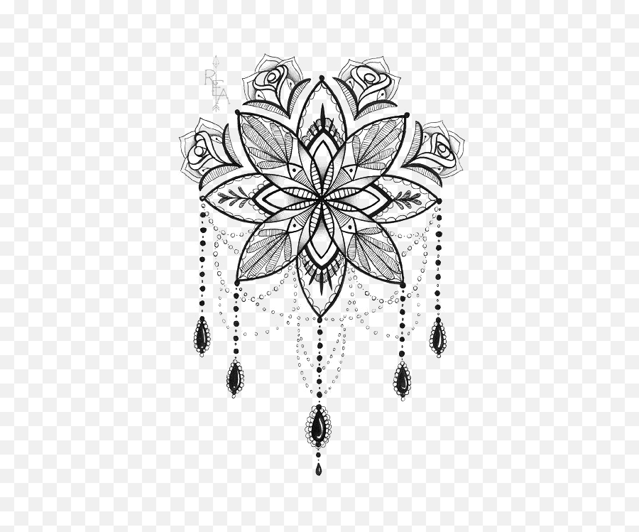 Lotus Flower Png - Lotus Flower Tattoo Drawing Tattoo Drawing Mandala Dream Catcher Emoji,Tattoo Clipart