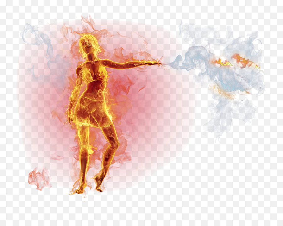 Flame Burning Man Combustion Fire - Flame Burning Body Vector Free Emoji,Fire Transparent