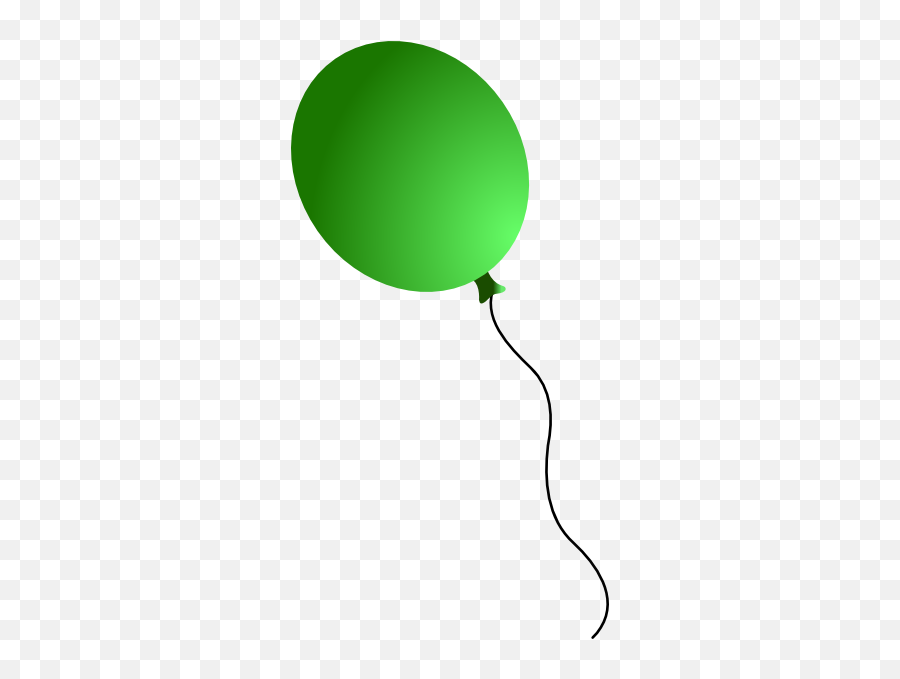 Clipart Panda - Single Green Balloon Clipart Emoji,Balloons Clipart