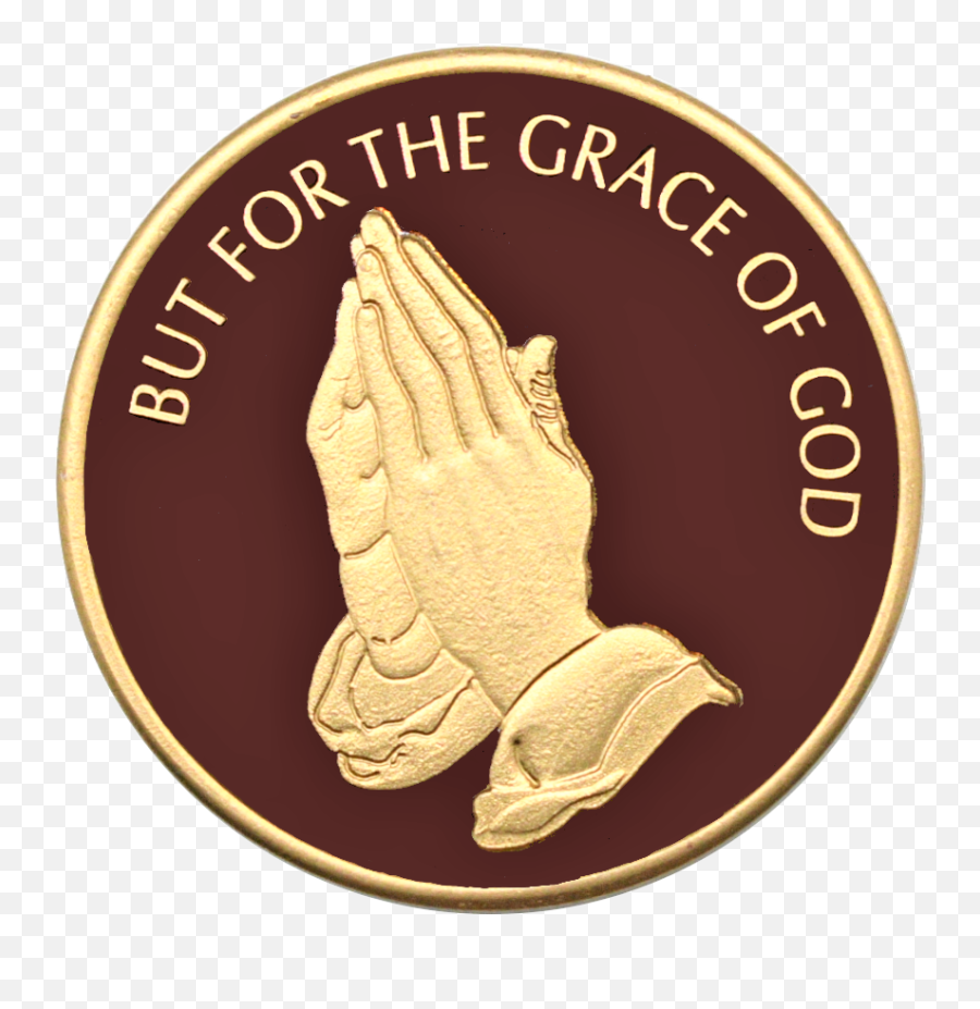 God Painted Coin With Praying Hands - Treat Gallery Emoji,Praying Hands Png