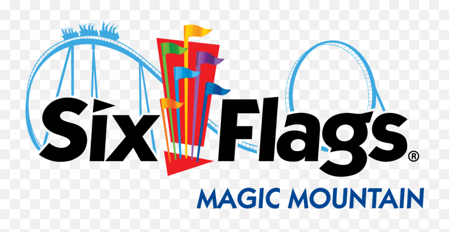 Six Flags Magic Mountain - Six Flags Emoji,Mountain Logo
