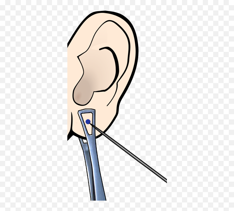 Piercing Ear Clipart - Line Art Emoji,Ear Clipart