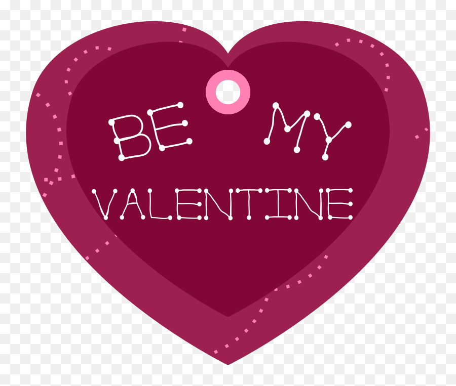 Be My Valentine Heart Shaped Gift Tag - Girly Emoji,Gift Tag Clipart