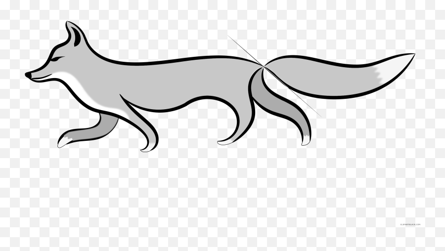 Fox Animal Free Black White Clipart Images Clipartblack - Language Emoji,Fox Clipart Black And White
