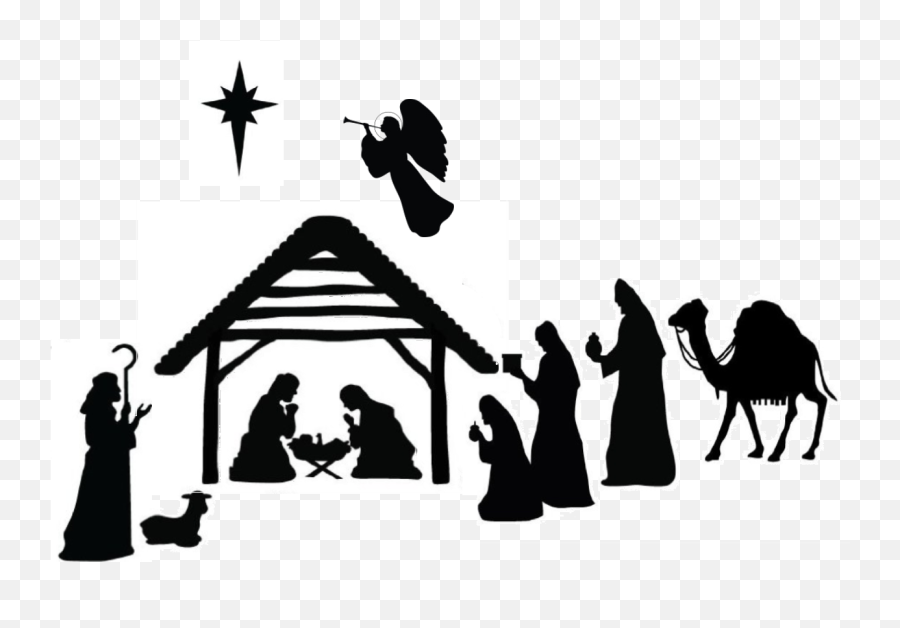 Free Nativity Transparent Download Free Clip Art Free Clip - Silhouette Nativity Scene Emoji,Nativity Clipart