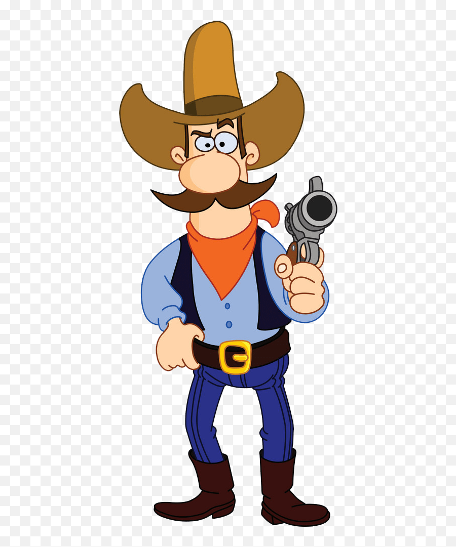 Cowboy Holding Gun Transparent - Clipart World Cowboy Cartoon Emoji,Holding Gun Png