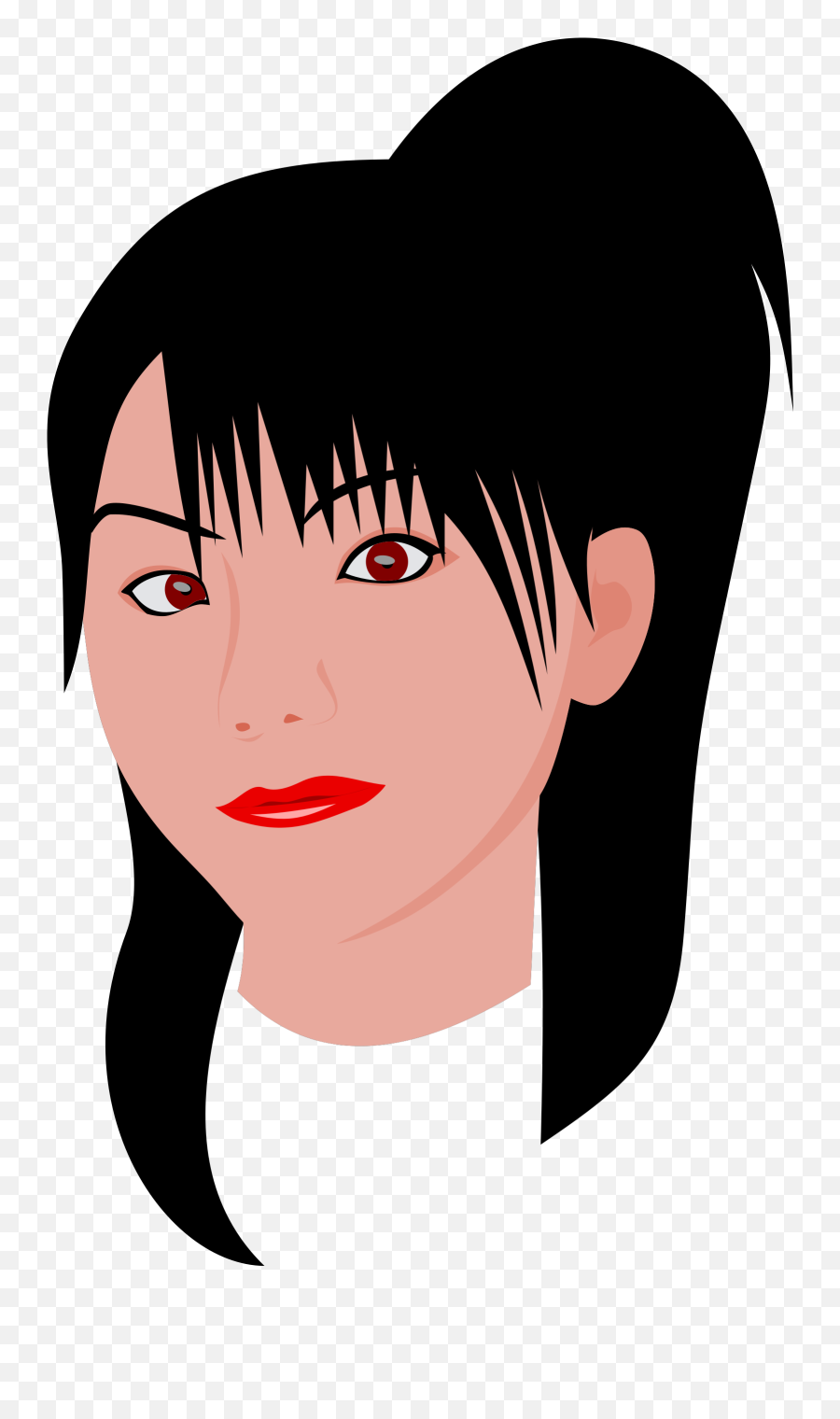 Brunette Teenager Png Svg Clip Art For - Japanese Face Png Emoji,Teenager Clipart