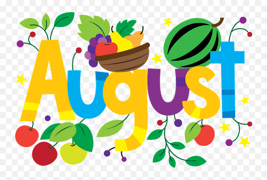 August Clipart - Transparent August Clipart Emoji,August Calendar Clipart