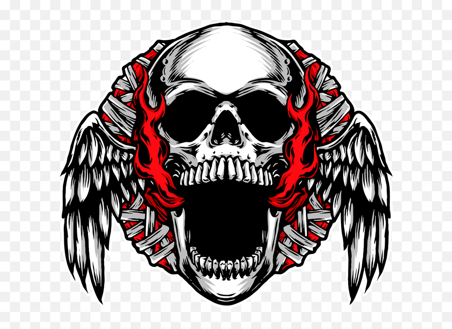 Flying Skull T Shirt Graphic Design - Scary Emoji,Tshirt Design Logo