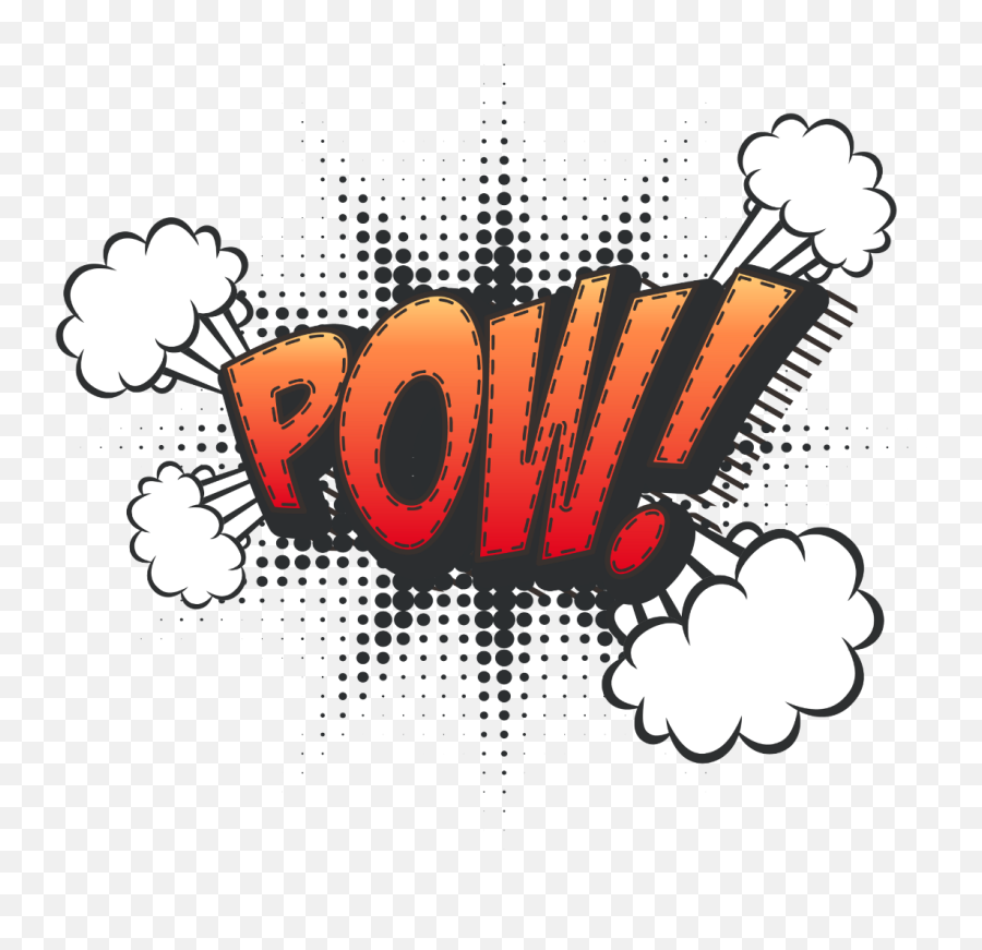 Download Pow Pow Hit Effect Comic Comics Emetcomics Sticker - Hit Effect Png Emoji,Comics Png