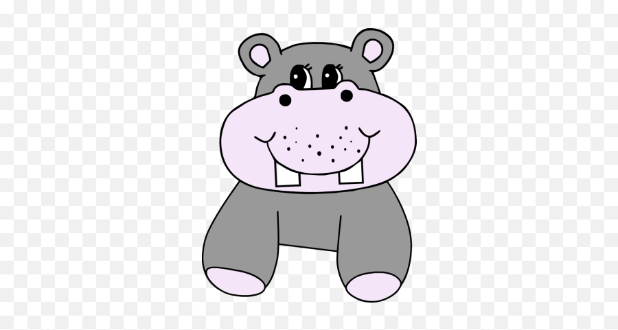 Baby Hippo Clip Art - Cute Cartoon Hippo Head Emoji,Hippo Clipart