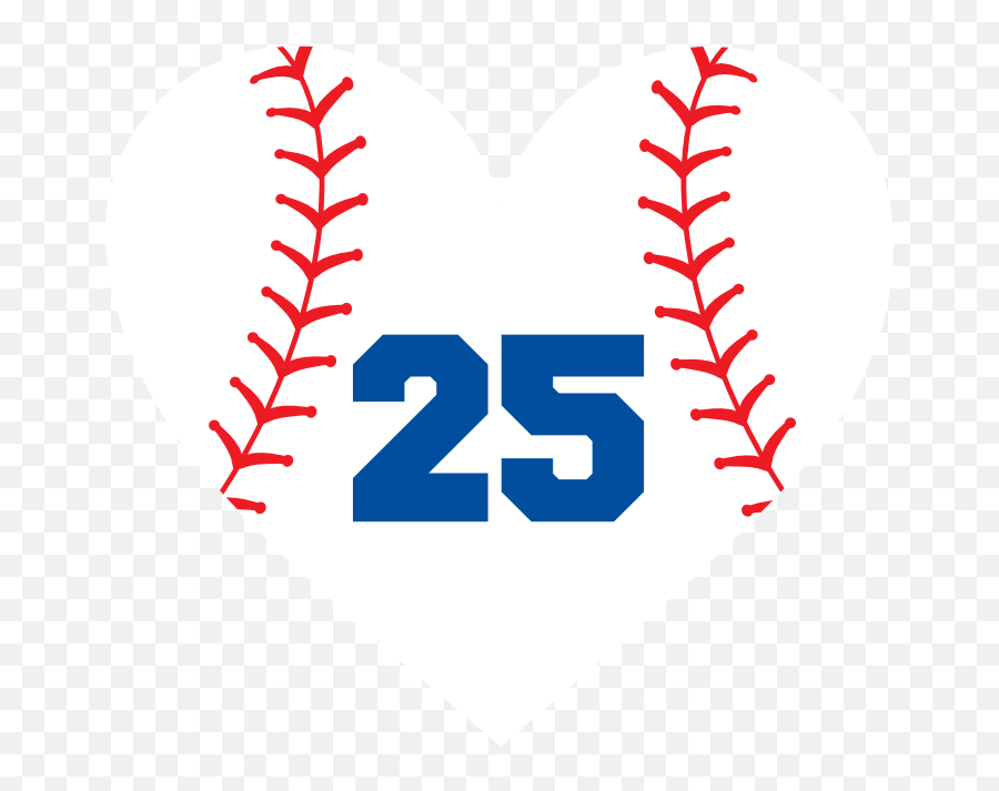 Custom Heart Softball Sticker With Number - Ben Simmons Emoji,Sixers Logo Png